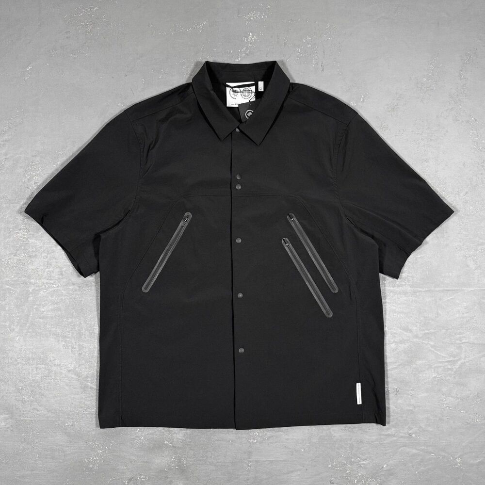 NWT Purple Mountain Observatory Black Nylon Blend Field Shirt Men's Medium